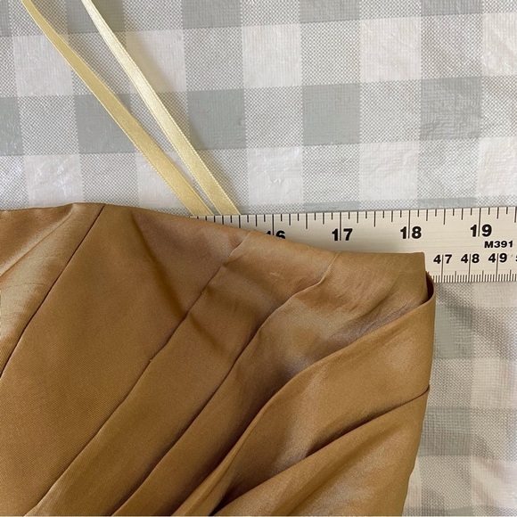 Anaïs Design gold strapless dress ballon pleated woven prom jewels corset 12 14 - Picture 6 of 16